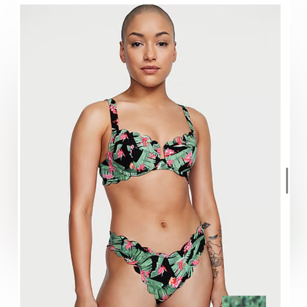 VICTORIAS SECRET - (NWOT) WOMEN’S FLORAL BIKINI - SIZE 32B & XS